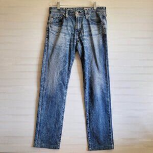 Adriano Goldschmied Jeans Mens 29R Blue The Matchbox Slim Straight Distressed